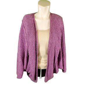 Patti Haskell Vintage Woven Jacket Dolman Cocoon Cardian Magenta One Size